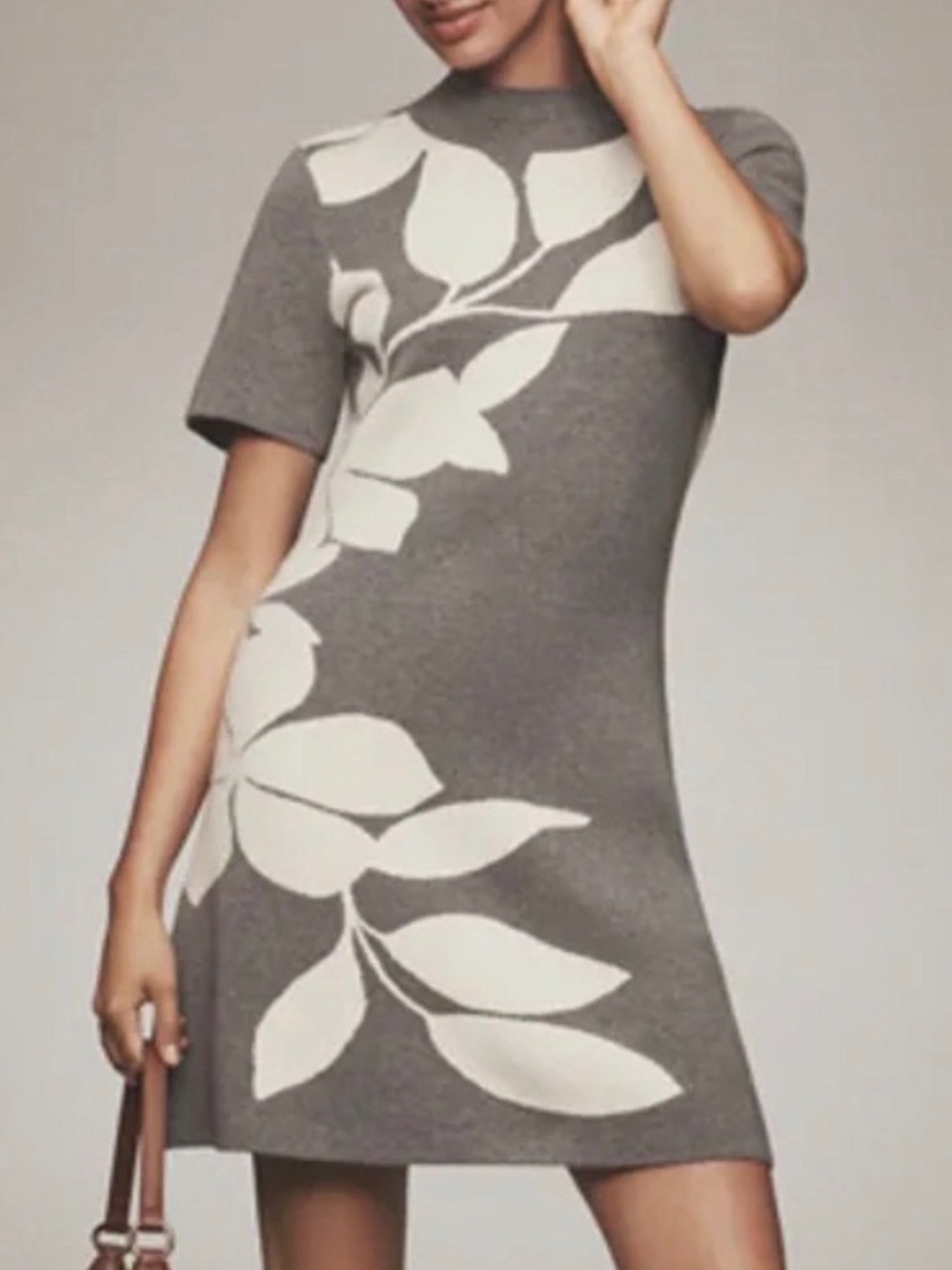 Anthropologie Nina short sleeved mock neck dress